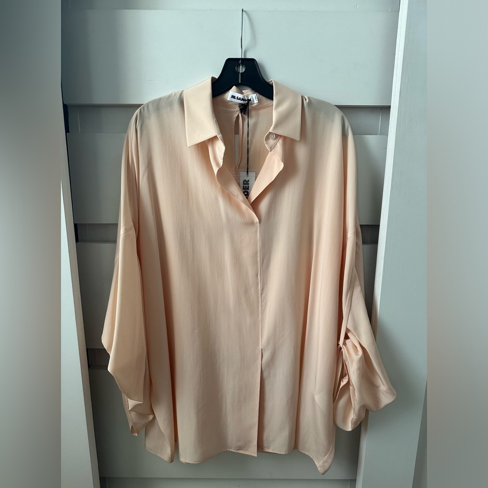 Jil Sander Silk Blouse. Peachy color.